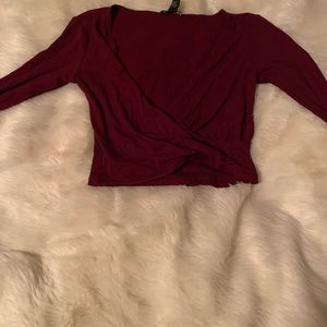 Cute burgundy knit top